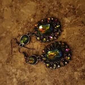 Oil spill earrings
